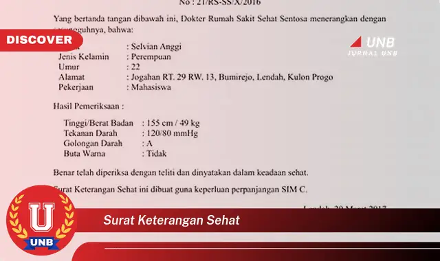 surat keterangan sehat