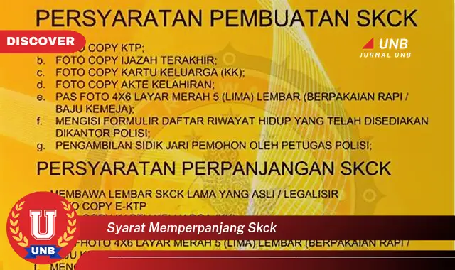 syarat memperpanjang skck