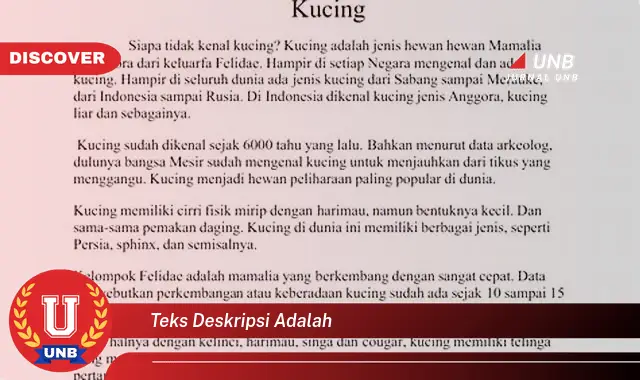 teks deskripsi adalah