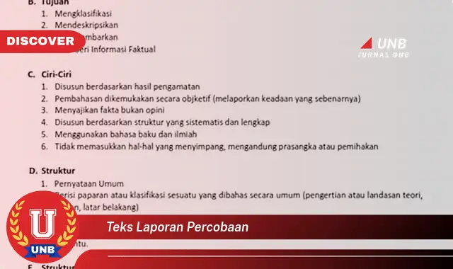 teks laporan percobaan