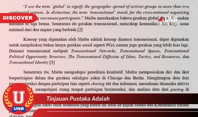 tinjauan pustaka adalah