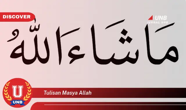 tulisan masya allah