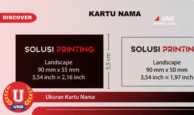 ukuran kartu nama