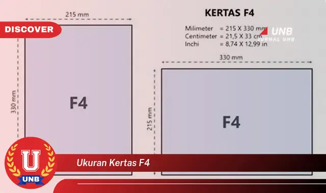 ukuran kertas f4