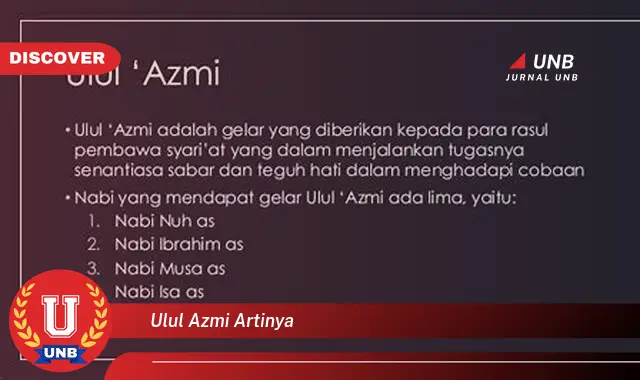 ulul azmi artinya