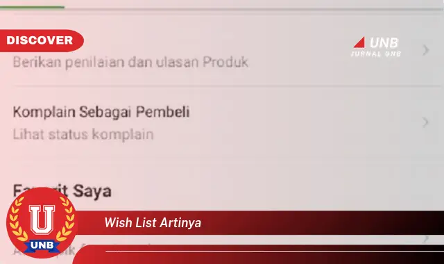 wish list artinya