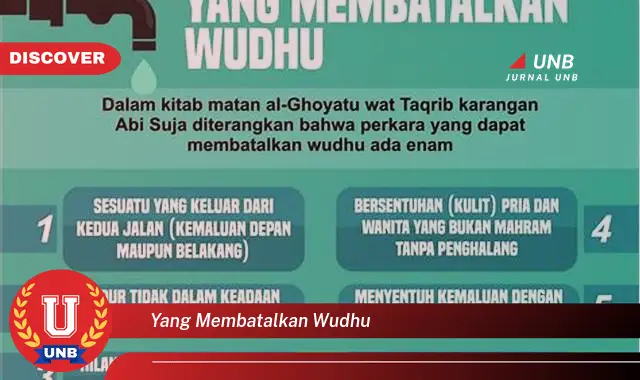 yang membatalkan wudhu