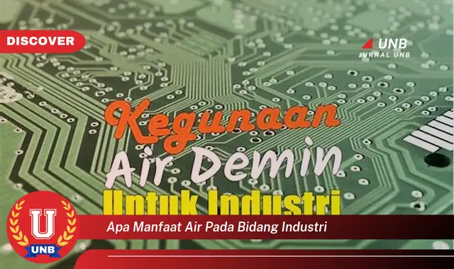 apa manfaat air pada bidang industri