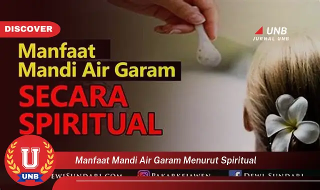 manfaat mandi air garam menurut spiritual