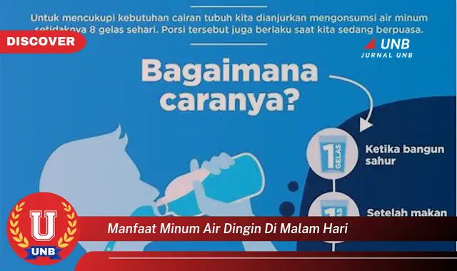 manfaat minum air dingin di malam hari