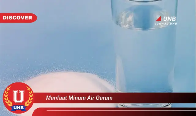 manfaat minum air garam