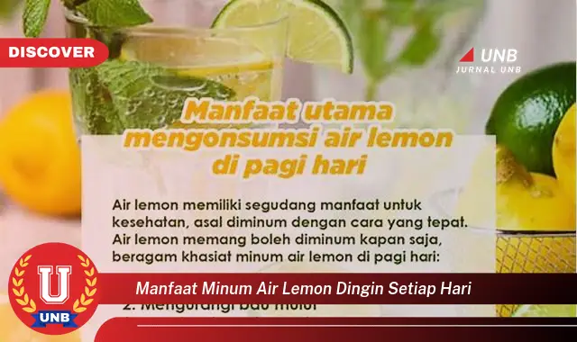 manfaat minum air lemon dingin setiap hari