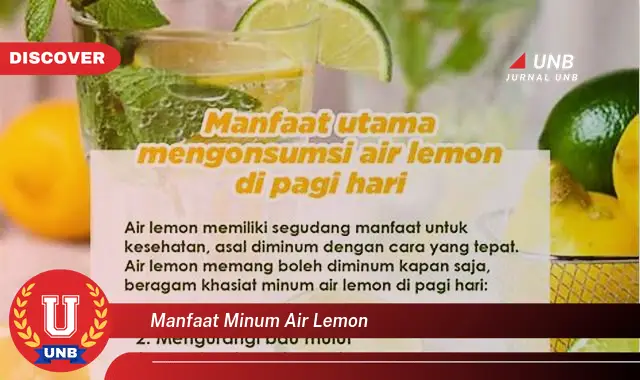 manfaat minum air lemon