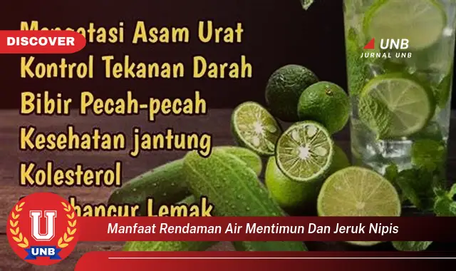 manfaat rendaman air mentimun dan jeruk nipis