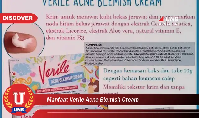 manfaat verile acne blemish cream