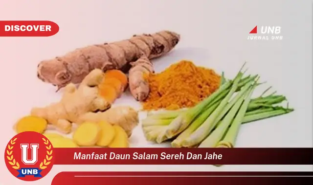 Ketahui 9 Manfaat Daun Salam, Sereh, dan Jahe untuk Kesehatan Tubuh Anda