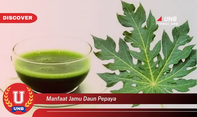 Ketahui 9 Manfaat Jamu Daun Pepaya untuk Kesehatan Tubuh Anda