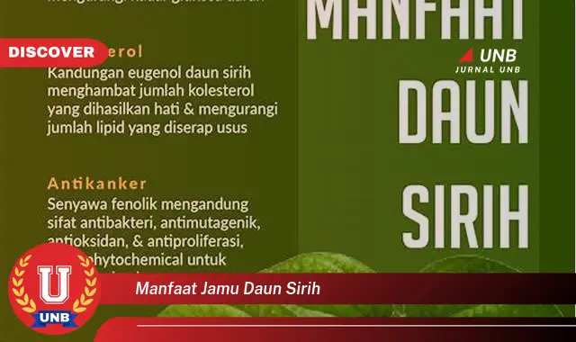 manfaat jamu daun sirih