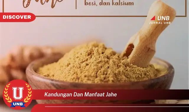 kandungan dan manfaat jahe