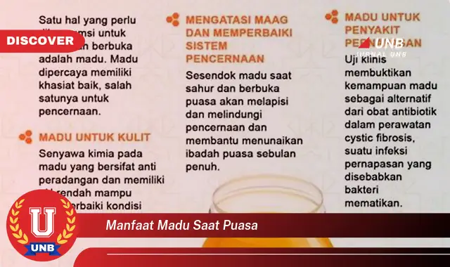 manfaat madu saat puasa