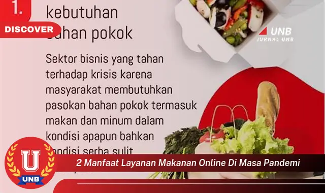 2 manfaat layanan makanan online di masa pandemi