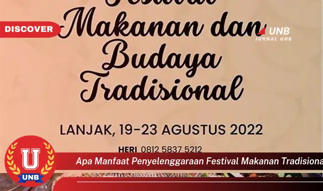 apa manfaat penyelenggaraan festival makanan tradisional