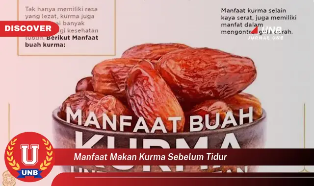 manfaat makan kurma sebelum tidur