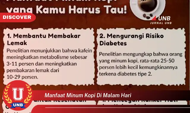 manfaat minum kopi di malam hari