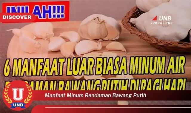 manfaat minum rendaman bawang putih