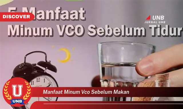 manfaat minum vco sebelum makan