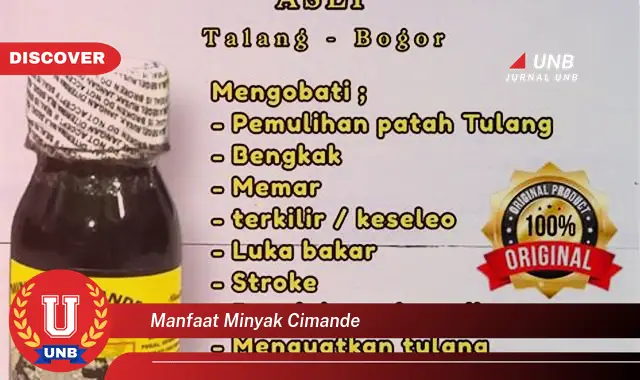 manfaat minyak cimande