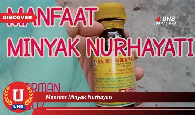manfaat minyak nurhayati