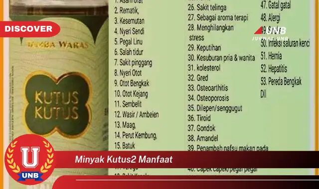 minyak kutus2 manfaat minyak kutus2 manfaat