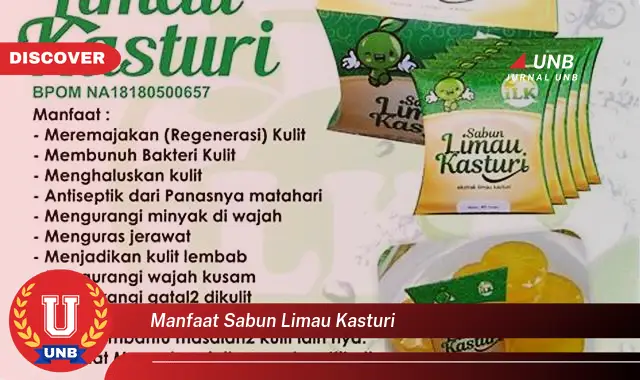 manfaat sabun limau kasturi