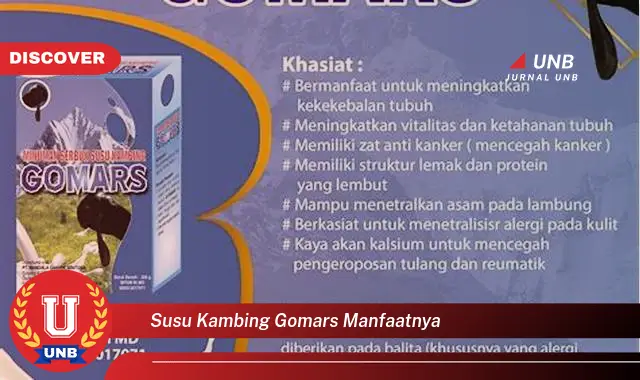 susu kambing gomars manfaatnya