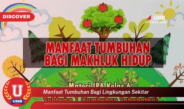 manfaat tumbuhan bagi lingkungan sekitar