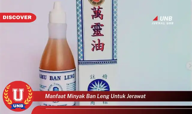 manfaat minyak ban leng untuk jerawat