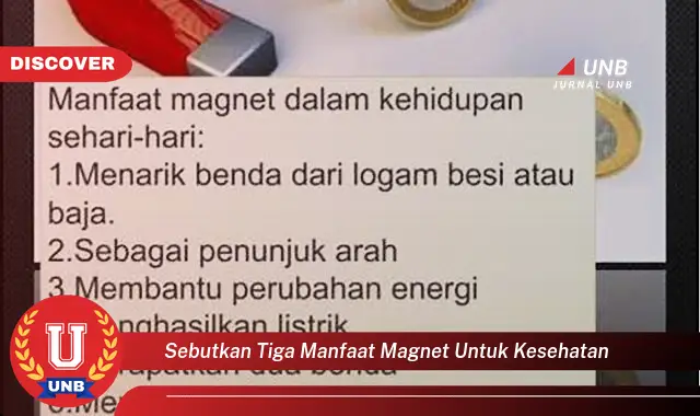 sebutkan tiga manfaat magnet untuk kesehatan