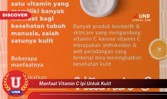 manfaat vitamin c ipi untuk kulit