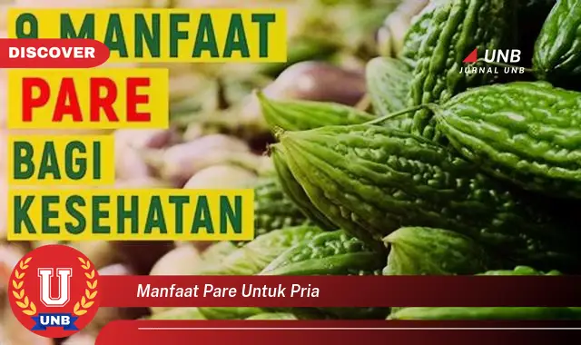 manfaat pare untuk pria