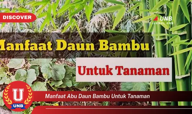 manfaat abu daun bambu untuk tanaman