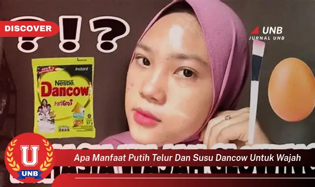 apa manfaat putih telur dan susu dancow untuk wajah