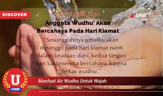 manfaat air wudhu untuk wajah