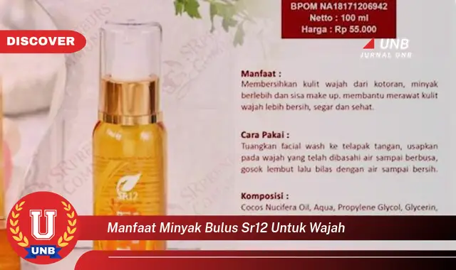 manfaat minyak bulus sr12 untuk wajah