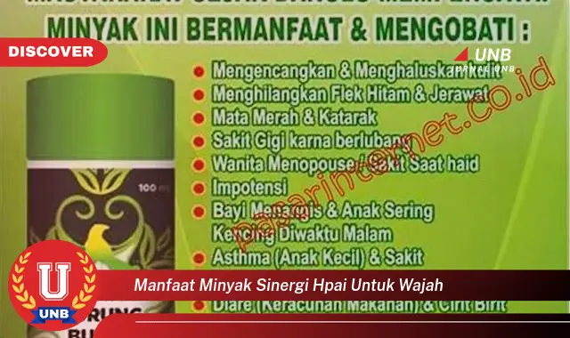 manfaat minyak sinergi hpai untuk wajah