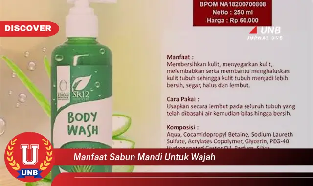 manfaat sabun mandi untuk wajah