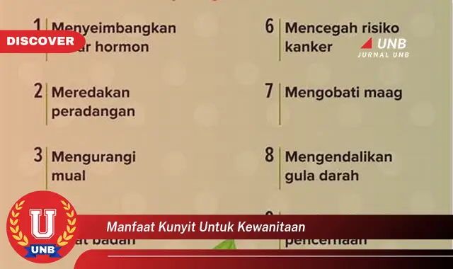 manfaat kunyit untuk kewanitaan