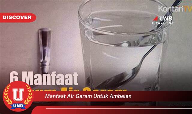 9 Manfaat air garam untuk ambeien yang Bikin Kamu Penasaran