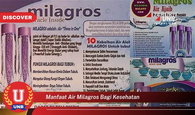 Temukan 10 Manfaat manfaat air milagros bagi kesehatan yang Wajib kamu ketahui