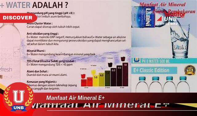 Temukan 10 Manfaat manfaat air mineral e+ yang Wajib Kamu Intip